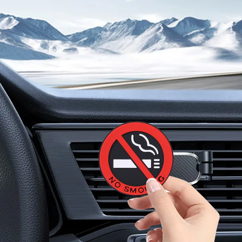 Office Technologies - No Smoking Car Stickers Red Round