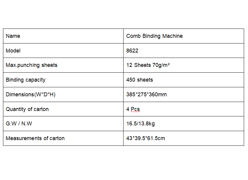 8622 Combs Binding Machine 21  - Binding Machine Comb review and price