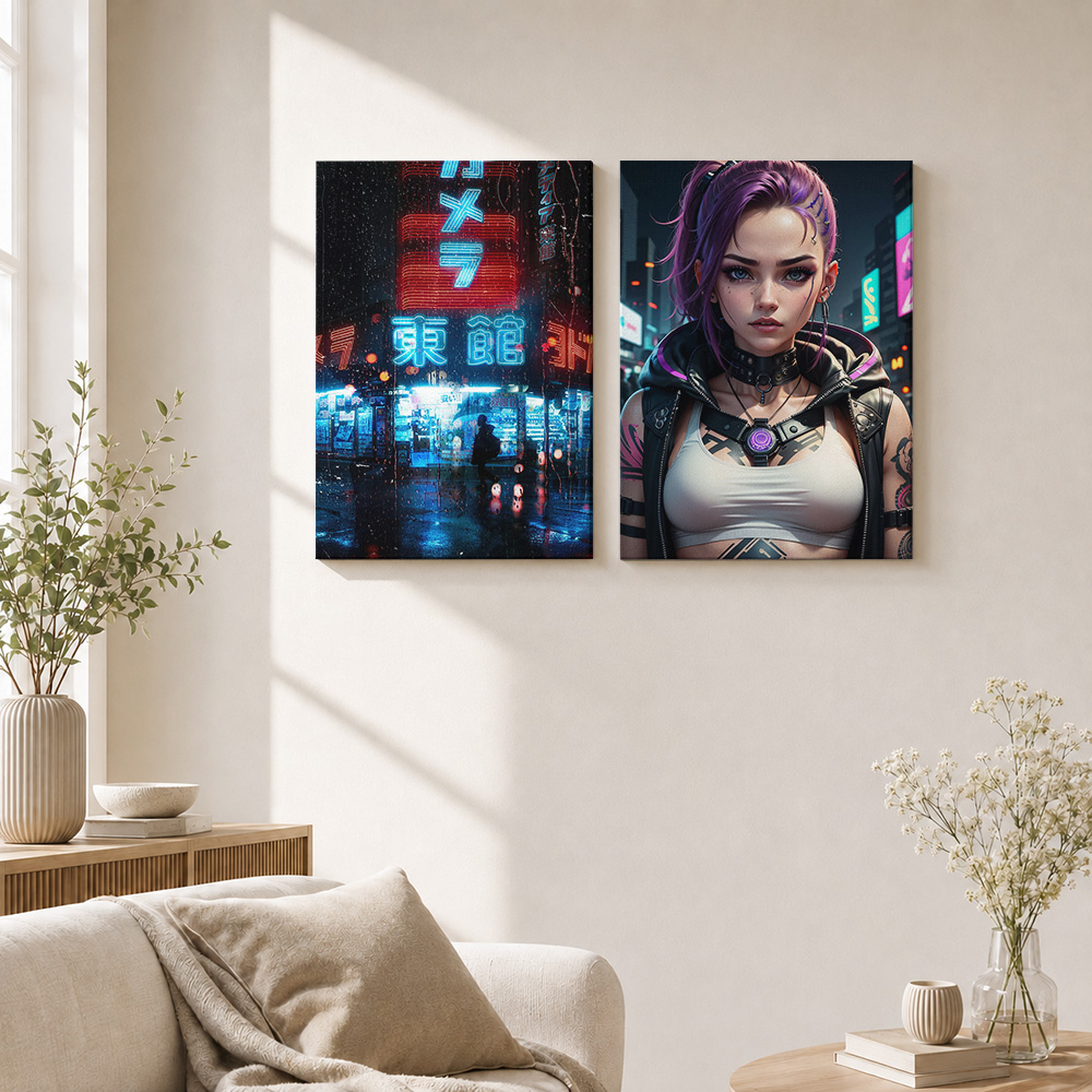 Cyberpunk Canvas Print Poster  - Office Technologies review and price